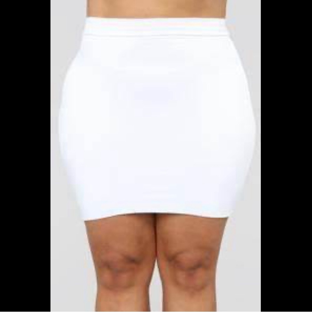 New White tube mini skirt by Fashion Nova